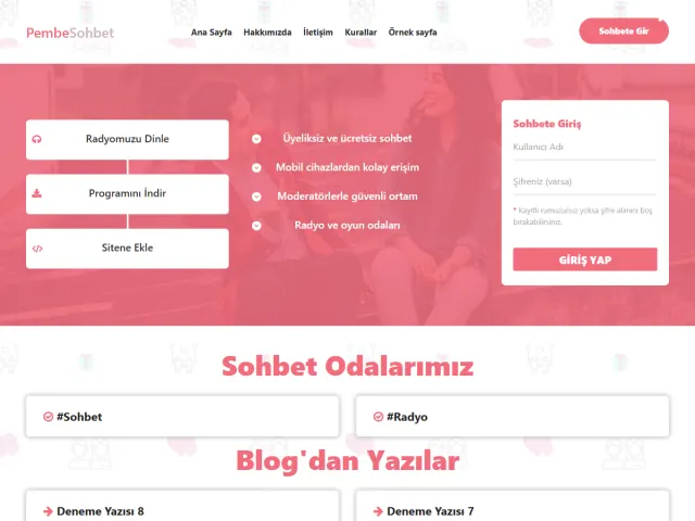Pembetheme Sohbet Teması